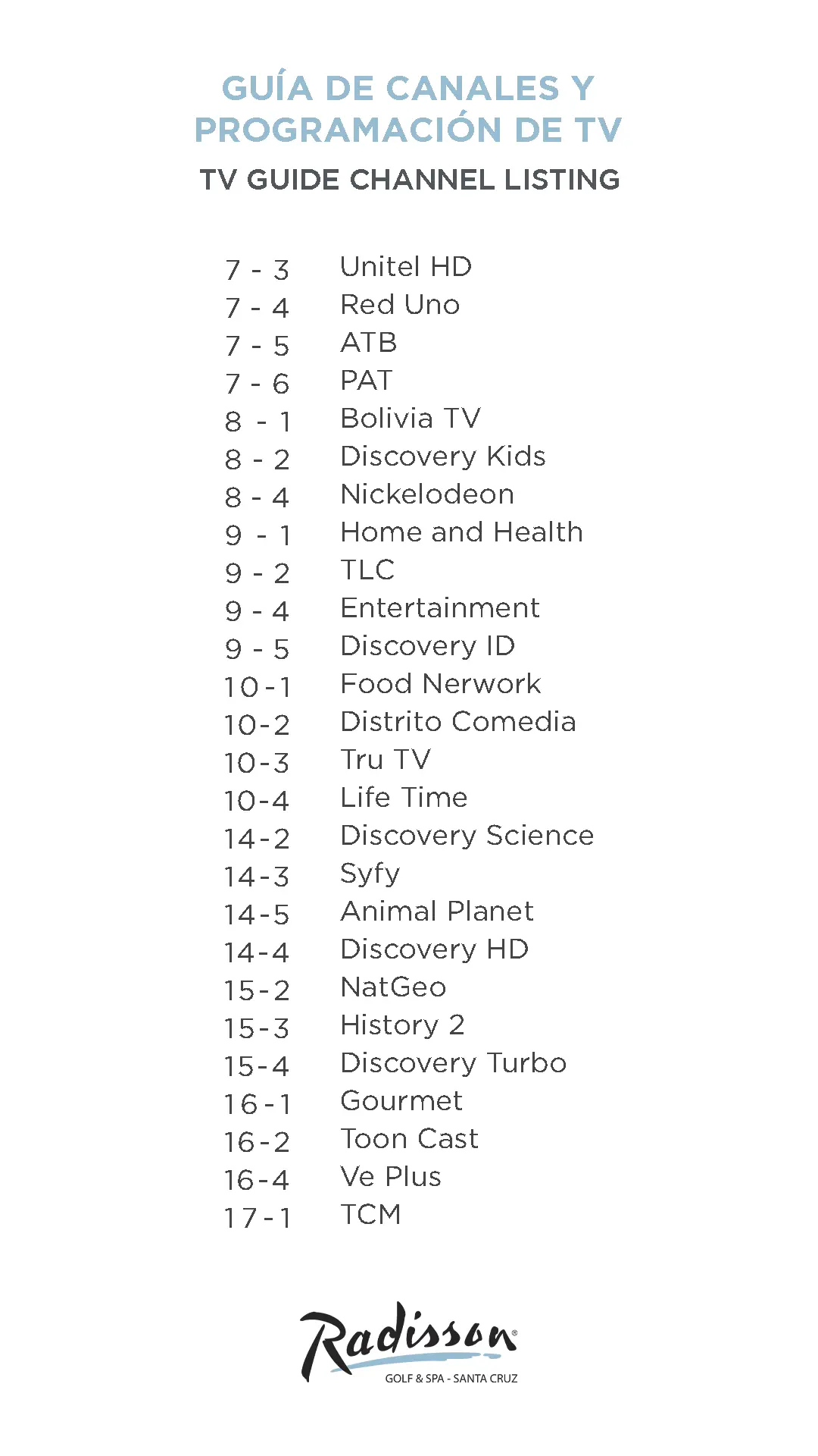  Guia de canales de TV