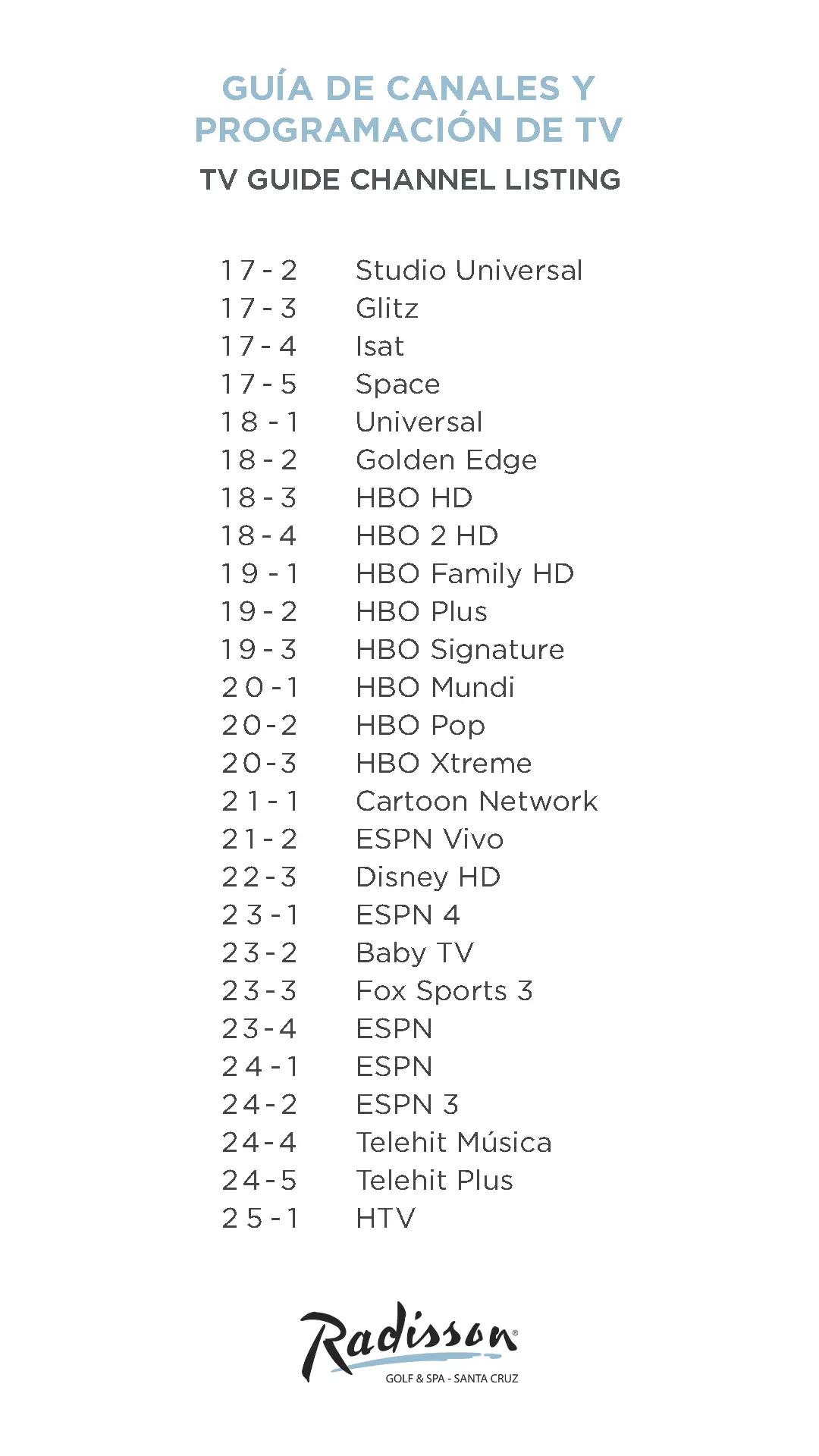  Guia de canales de TV